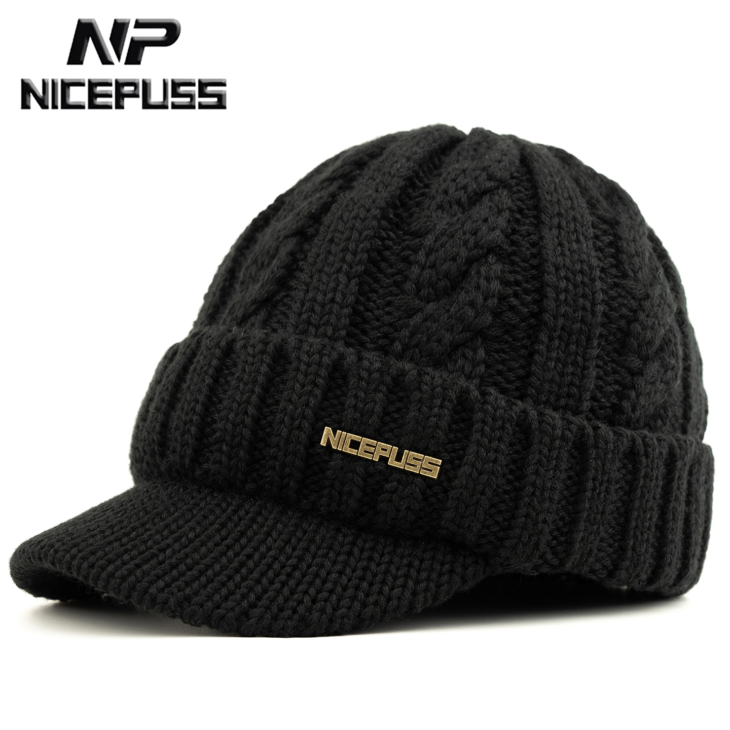 高品质加厚大码毛线帽护耳保暖冬