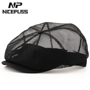 NP大头围帽子男夏季透气全网眼贝雷帽女大码男帽八角帽高端鸭舌帽
