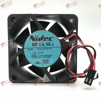 原装 NIDEC D06A-24TS5 05 24V 0.10A 变频器风扇 带原装接头