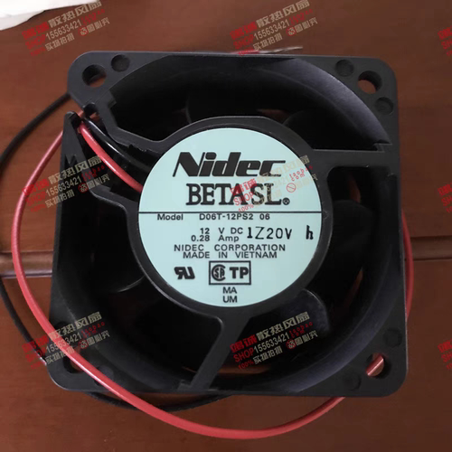 全新原装nidec D06T-12PS2 06 12V 0.28A 6CM 6025双滚珠散热风扇