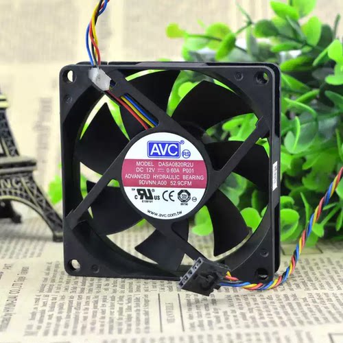 AVC 8020 12V 0.60A 8CM DASA0820R2U 大风量4线温控 CPU机箱风扇