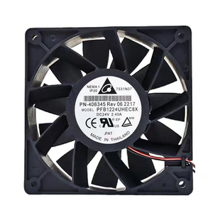 2.40A 全新原装 24V 12038 大风量变频器风扇 台达PFB1224UHEC8X