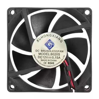 XUHONGXIANG 8020S DC12V 0.15A 8cm/厘米静音排气轴流散热风扇