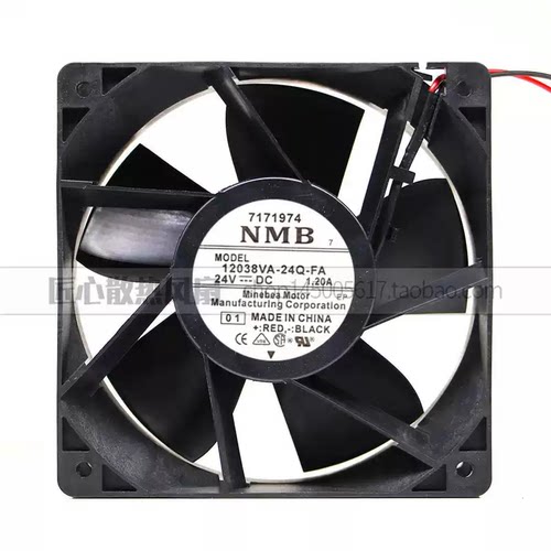 全新原装NMB 12038VA-24Q-FA 12038 24V 1.20A变频器散热风扇12CM