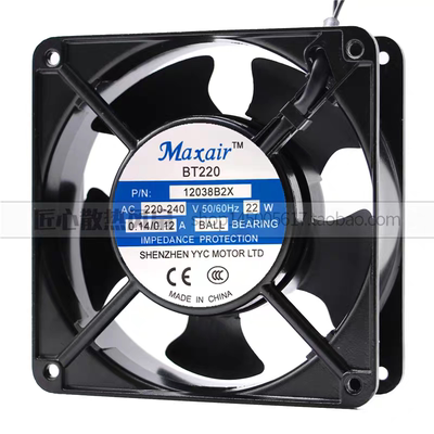 MAXAIR BT12038B2X 220V AC 0.14A 22W 12厘米12038散热风扇
