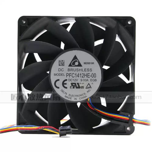 台达服务器风扇 PFC1412HE-00 12v 9.00A 14038 14CM E10暴力风扇