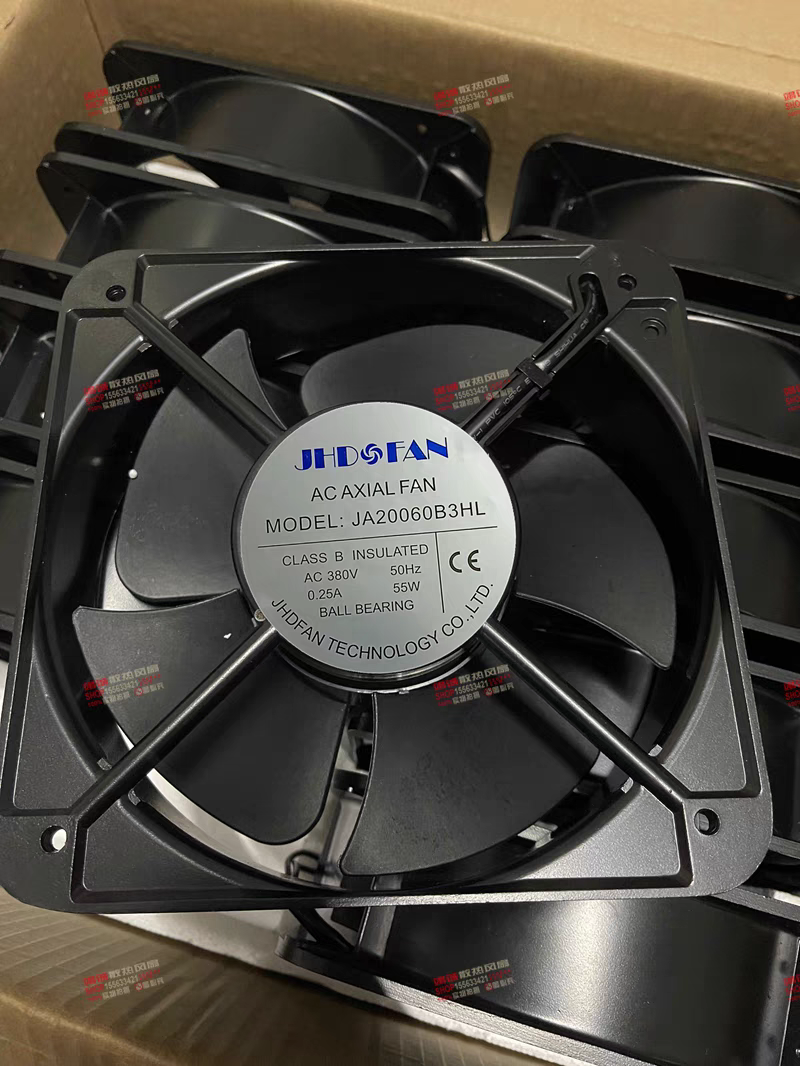 原装现货JHD FAN JA20060B3HL AC380V 55W 20厘米机柜散热风扇