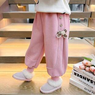 女宝1 52025年服装 2岁 衣服时 小童女童加绒加厚保暖外穿棉裤