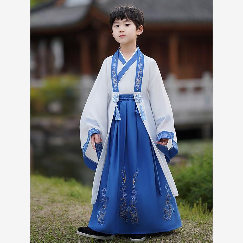 男童汉服夏装演出古风童装服装新款5五6六7七8十岁明制穿的高端国