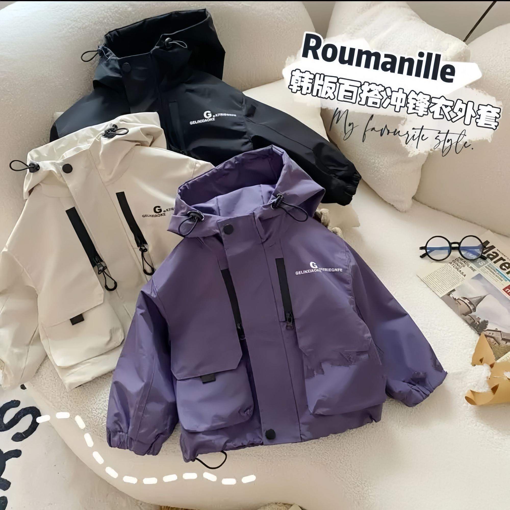 儿童三合一冲锋衣外套1-2