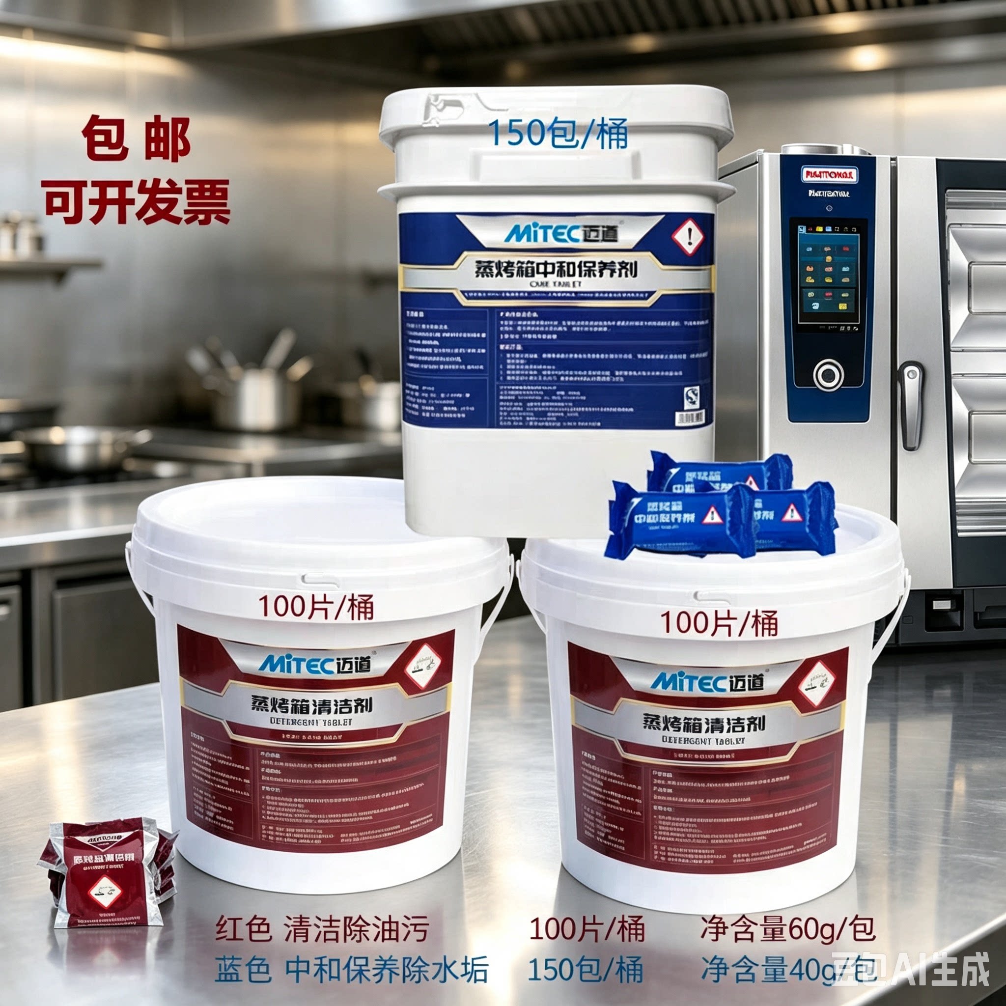 乐信蒸烤箱清洁剂蒸烤机中和保养药片除油除垢片国产迈道清洁片