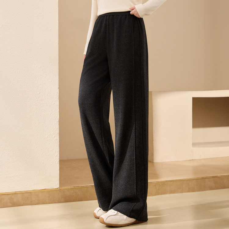 【拖地糯米裤】垂感慵懒风针织阔腿裤纤莉秀大码女装胖mm冬装新款,女装/女士精品,大码裤装,淘宝优惠券,粉丝福利购,淘宝优惠卷