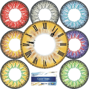 显红蓝绿紫黄万圣节美瞳cos动漫初音未来神里绫华帕瓦可莉玛奇玛