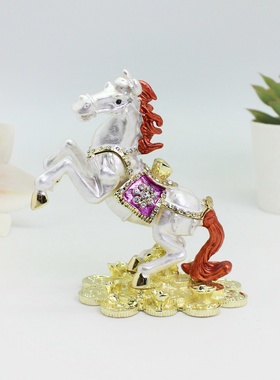 新年礼物金属工艺品马上有钱摆件