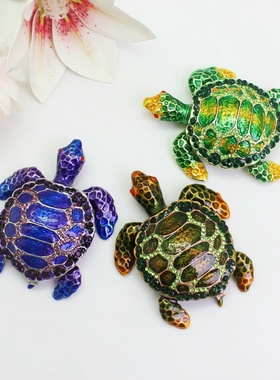 珐琅彩乌龟创意装饰摆件