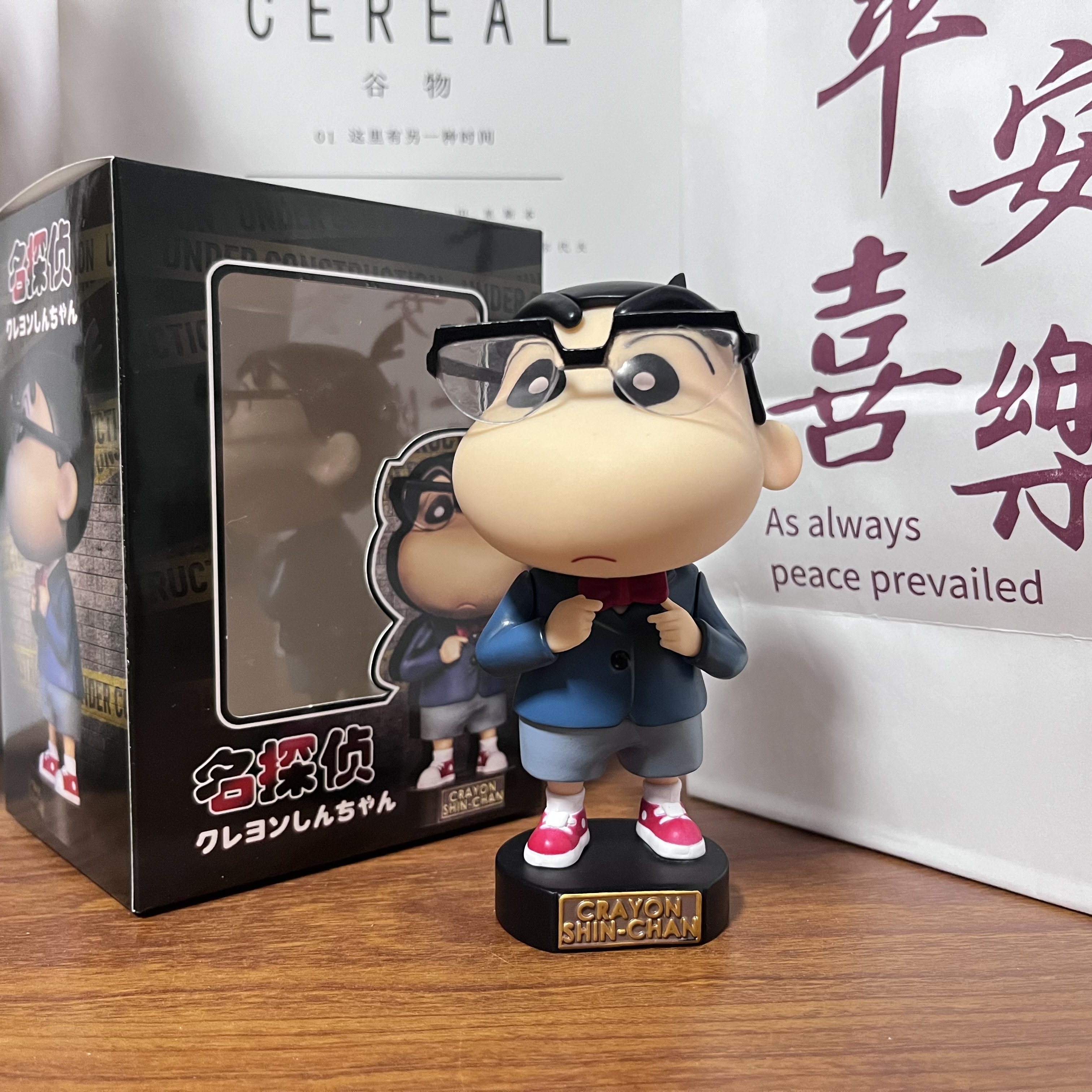 蜡笔小新cos名侦探柯南手办硅胶屁股创意恶搞车载摆件生日礼物cos