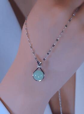 银色福袋相思豆钱袋项链锁骨链