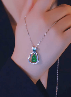 灵动设计感百搭绿葫芦项链锁骨链