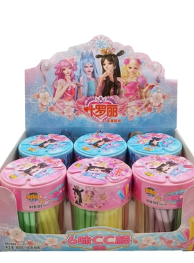 叶罗丽6味cc棒吸管糖果酸甜好吃儿童礼物休闲糖果罐装cc乐吸管糖