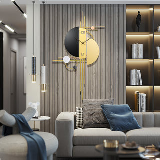 北欧轻奢挂钟客厅家用时尚创意装饰艺术个性钟表静音现代简约时钟