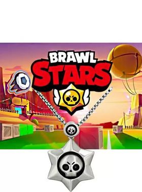 荒野乱斗游戏周边骷髅六芒星男女百搭复古戒指毛衣项链