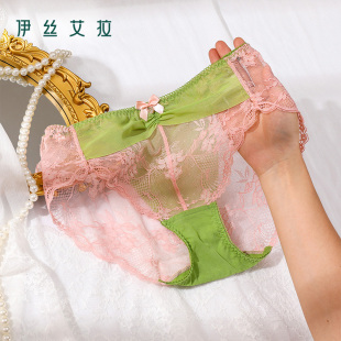 蕾丝薄款 中低腰无痕底部三角裤 内裤 新款 女性感夏季 伊丝艾拉法式