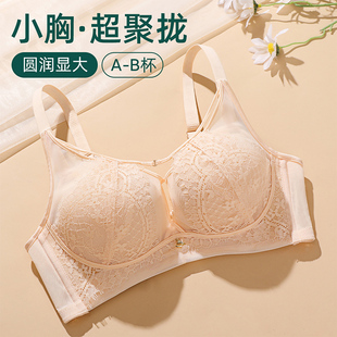 伊丝艾拉加厚杯小胸超聚拢升杯无钢圈内衣女舒适上托防下垂收副乳