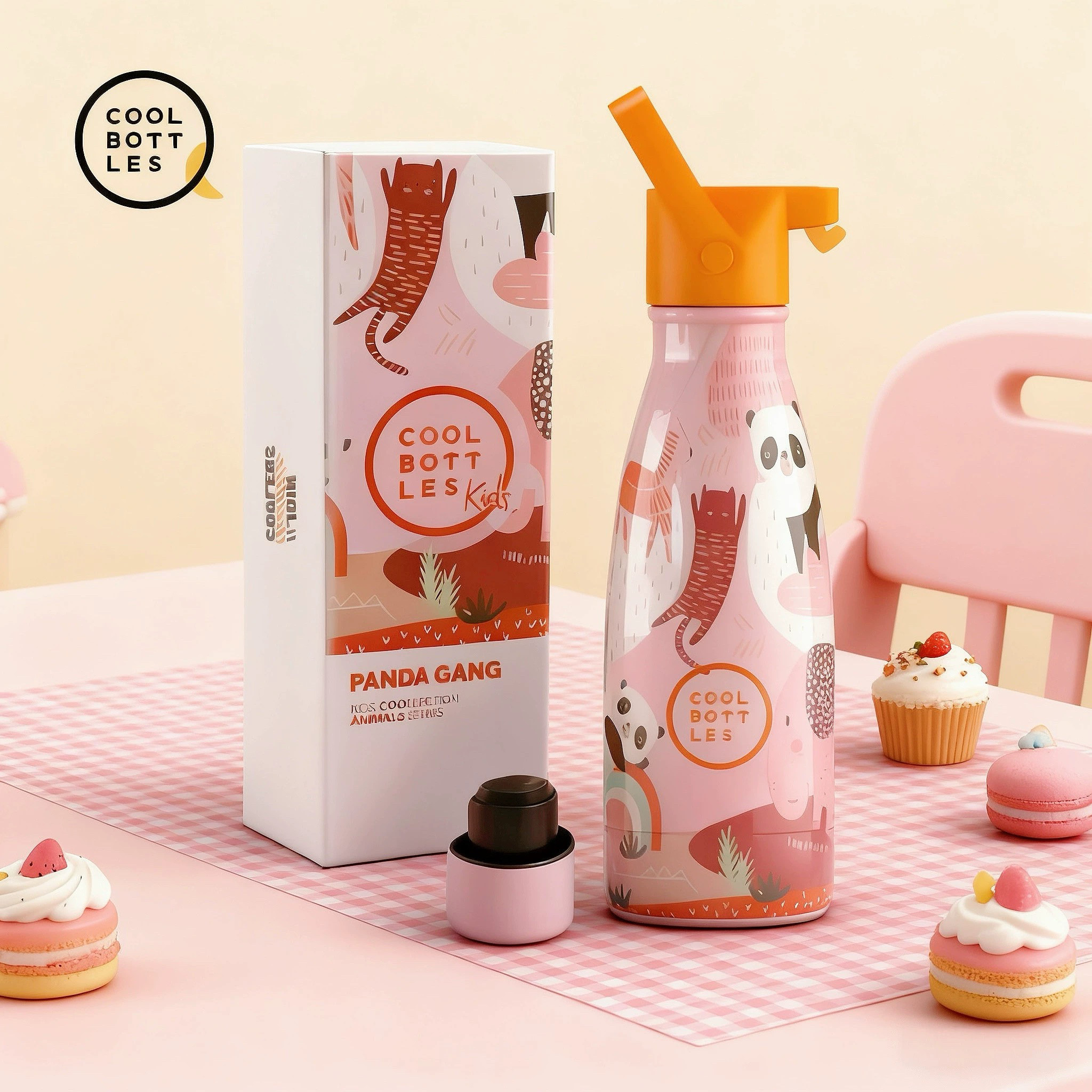 西班牙进口500ml保温杯不锈钢吸管杯户外一杯双盖便携水杯随身杯