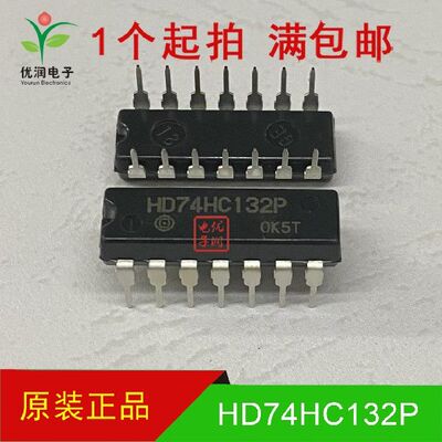 全新进口原装 HD74HC132P SN74HC132N 四2输入正与非门 直插