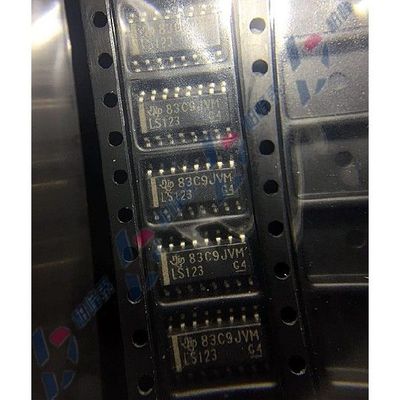 SN74LS123DR 丝印：LS123 SOP-16窄体 3.9MM TI进口原装