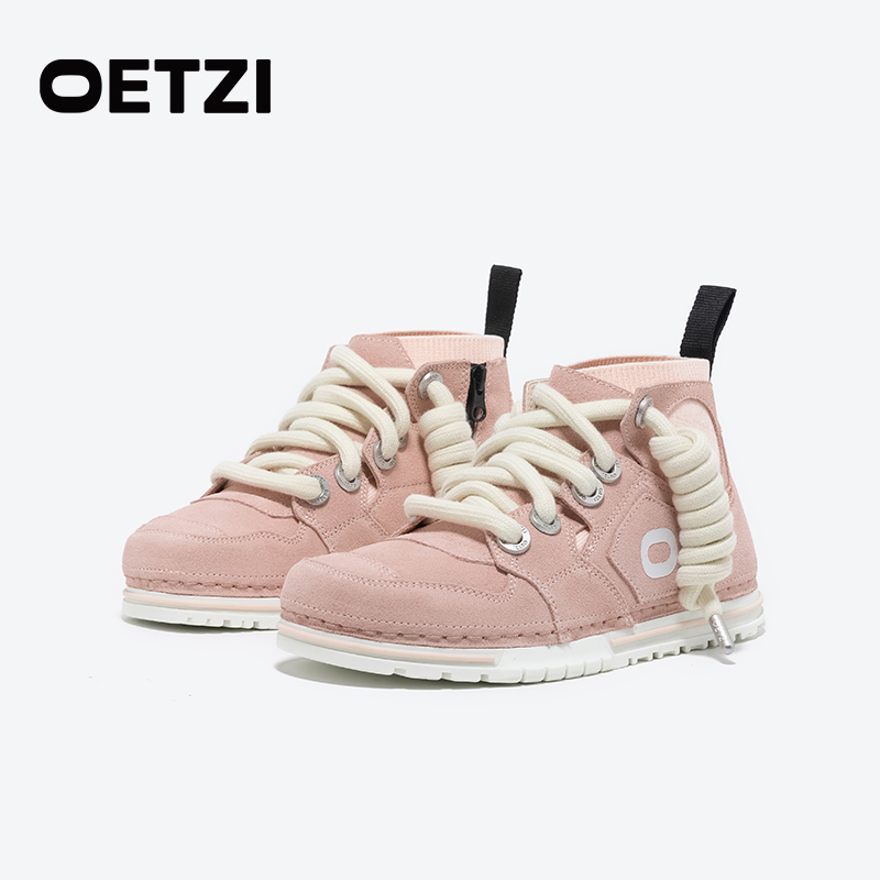 oetzi平底休闲绒面高帮鞋