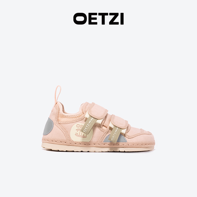 OETZI女鞋帆布鞋中大童夏季休闲鞋低帮透气魔术贴大头丑萌男童鞋