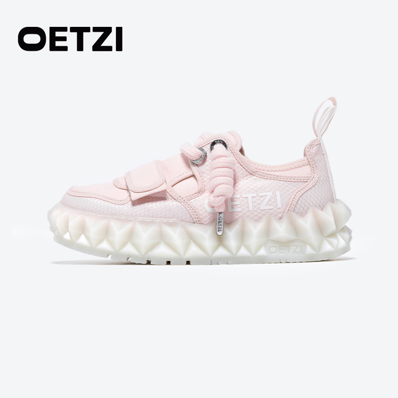 OETZI 低帮大头果冻丑萌鞋百搭厚底帆布女鞋小众情侣潮鞋