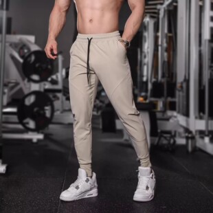 男士运动健身房专用长裤2024春夏新款跑步训练服休闲高弹速干裤子
