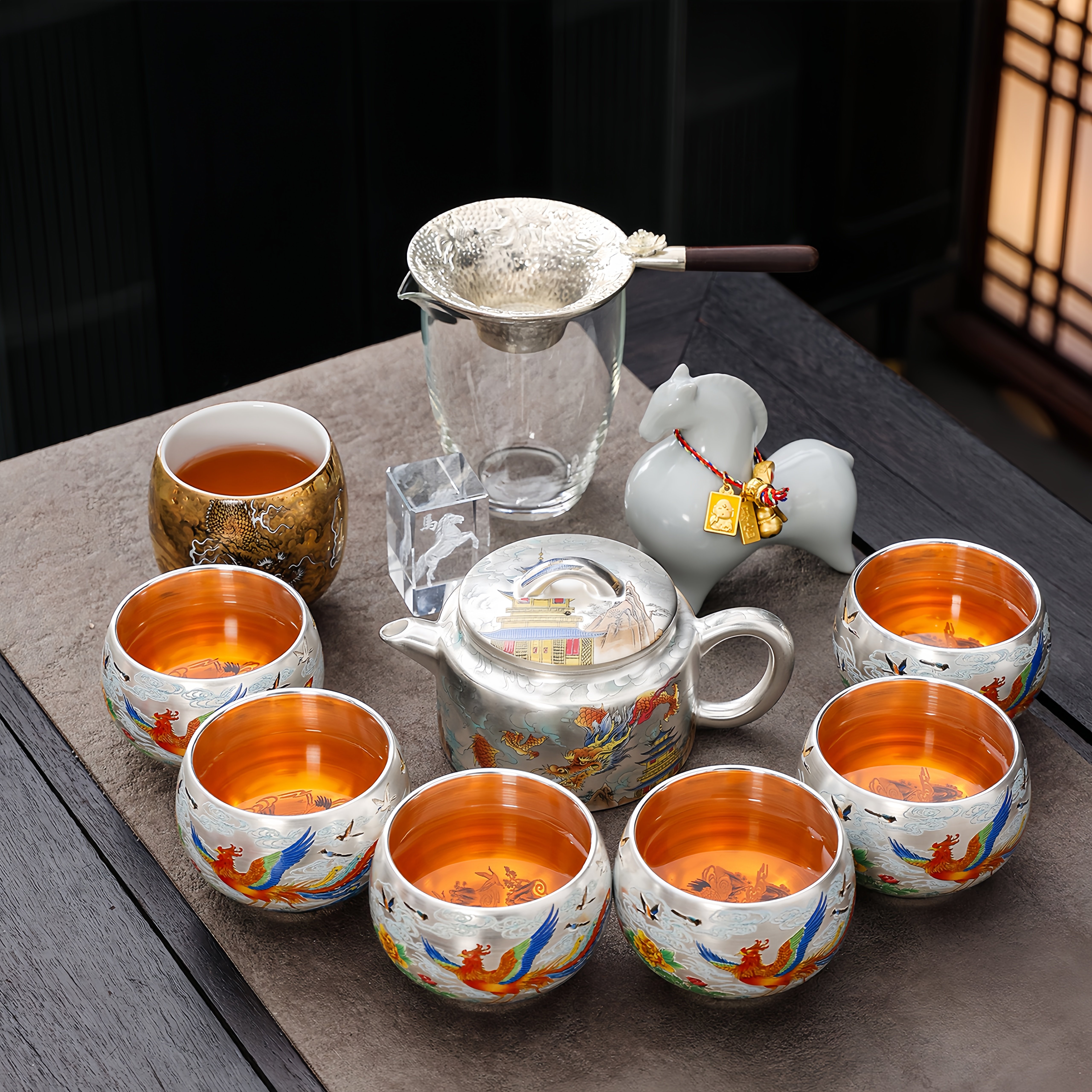 鎏银整套茶具套组2026新款泡茶壶茶杯高端轻奢家用办公送长辈领导