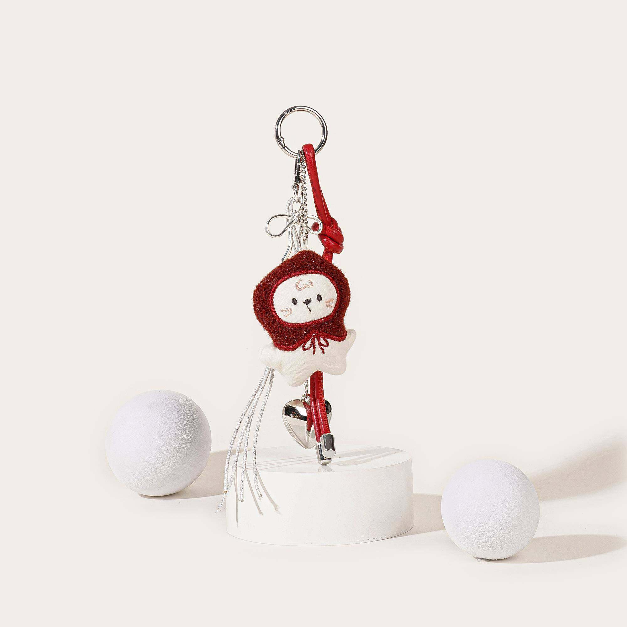 趣味miu绳结创意卡通小红帽大灰狼玩偶包包挂件情侣书包揹包挂饰