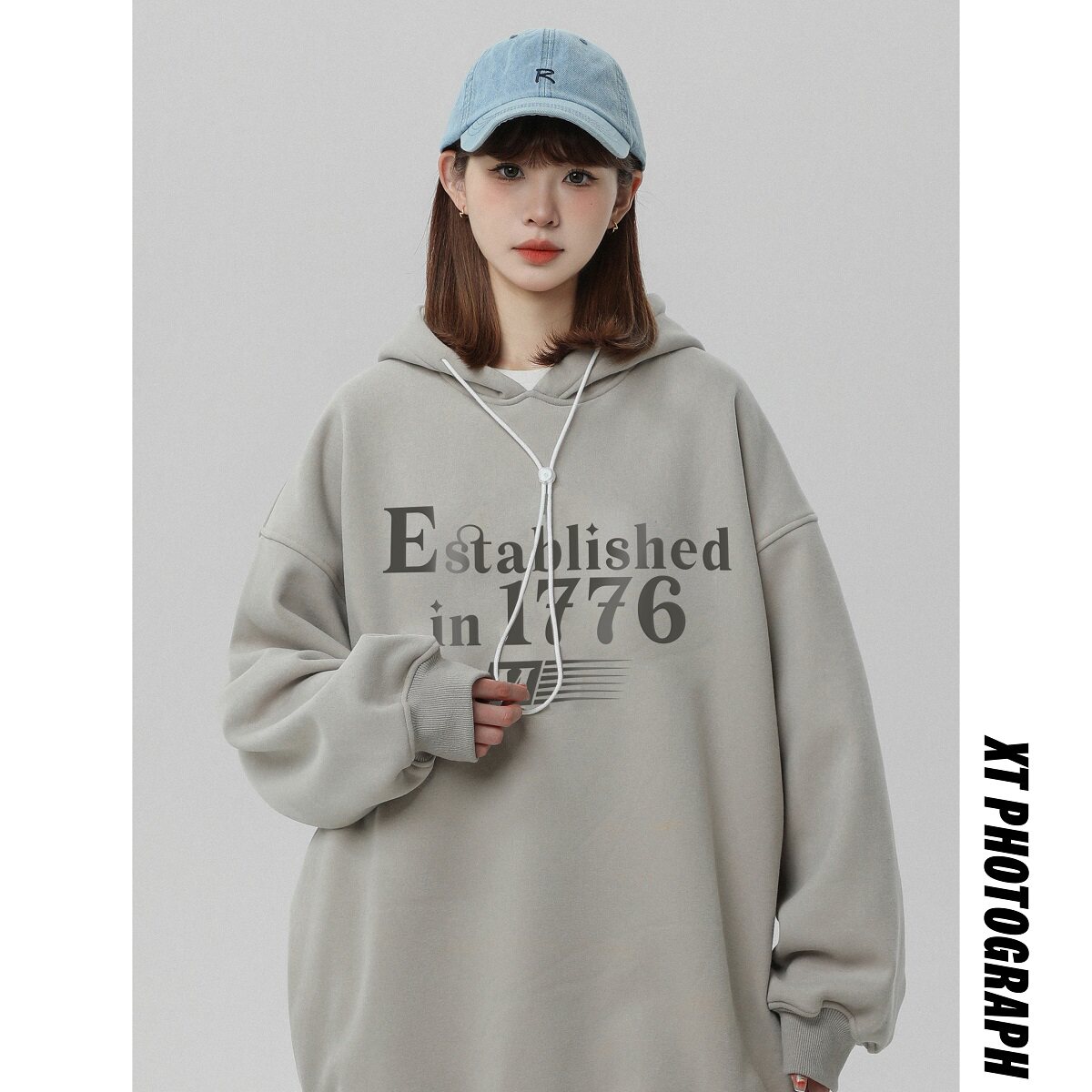 2024冬季加绒加厚卫衣女连帽保暖打底衫B213-8091-P70控88,女装卫衣/绒衫,星座617A-4