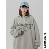 2024冬季加绒加厚卫衣女连帽保暖打底衫B213-8091-P70控88，女装卫衣/绒衫，星座617A-4