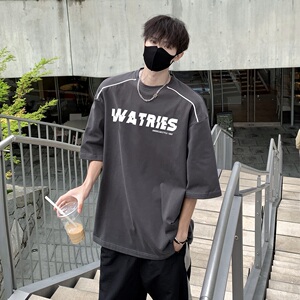 夏季新款短袖t恤男韩版宽松半袖 B213-8152-P38控58图片