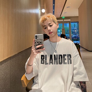 24ss港风宽松t恤短袖男款夏季 B213-8129-P25控39图片