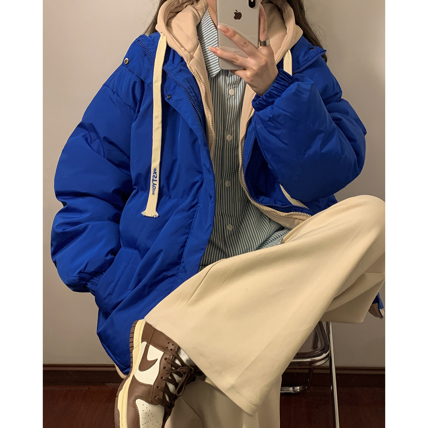 2024冬季加厚保暖假两件连帽棉衣女棉服B213-8111-P100控148,女装棉衣/棉服,星座617A-4