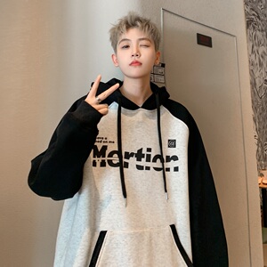 2024春季复合连帽卫衣拼接男印花B213-8065-P70控88