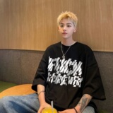 2024夏季个性字母印花男圆领短袖B213-8064-特P20控49，男装T恤，星座617A-4
