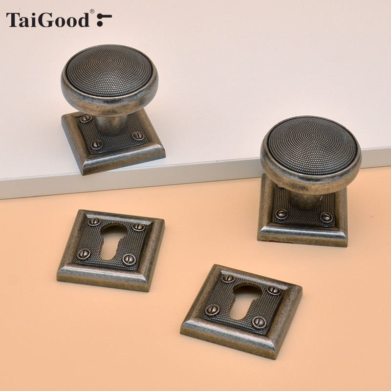 世连泰好全铜门锁复古美式房间室内卧室球形把手纯铜磁吸静音门锁