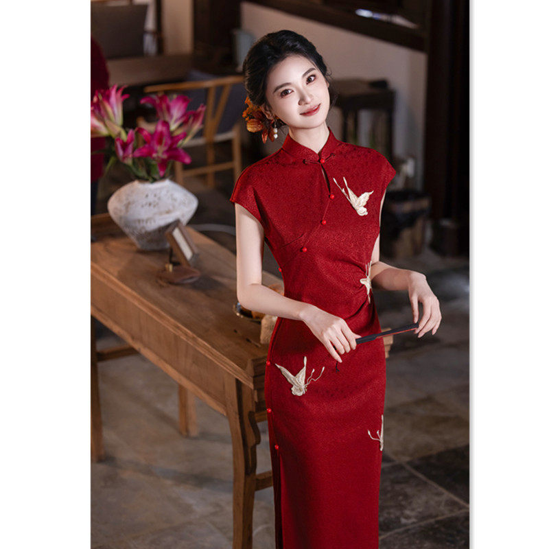 2026新款新中式改良旗袍红色新娘结婚敬酒服少女领证订婚日常