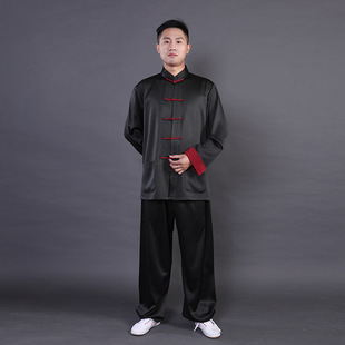 2026新款宏情男士太极服长袖春秋季中国风传统武术服太极拳男