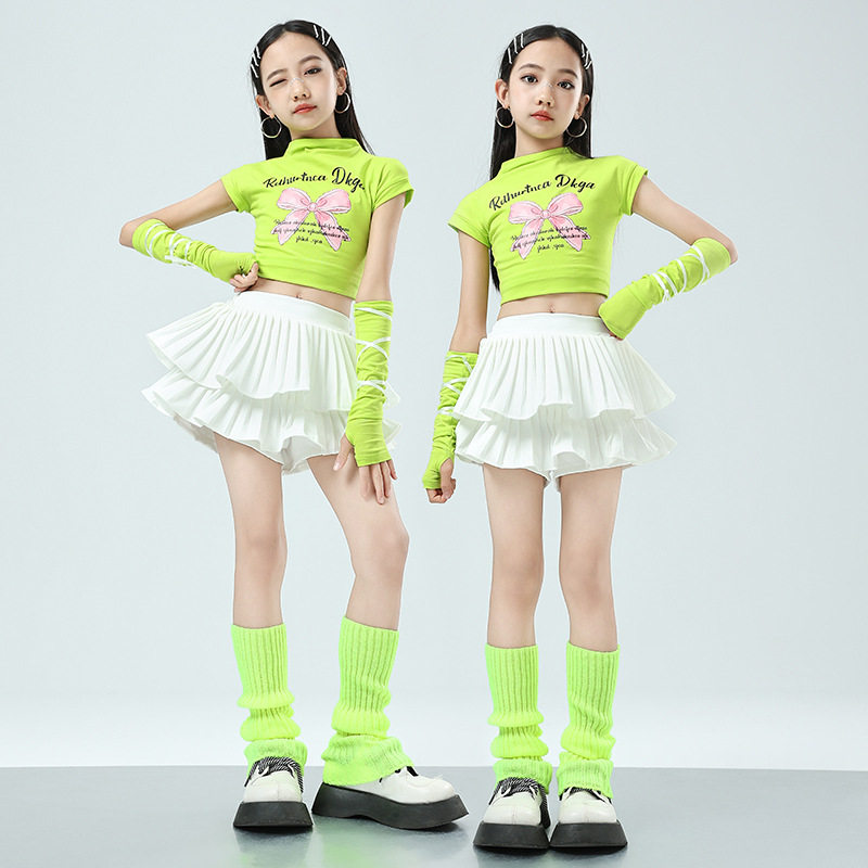 2026新款儿童hiphop舞蹈演出服爵士舞表演服装女孩蝴蝶酷女