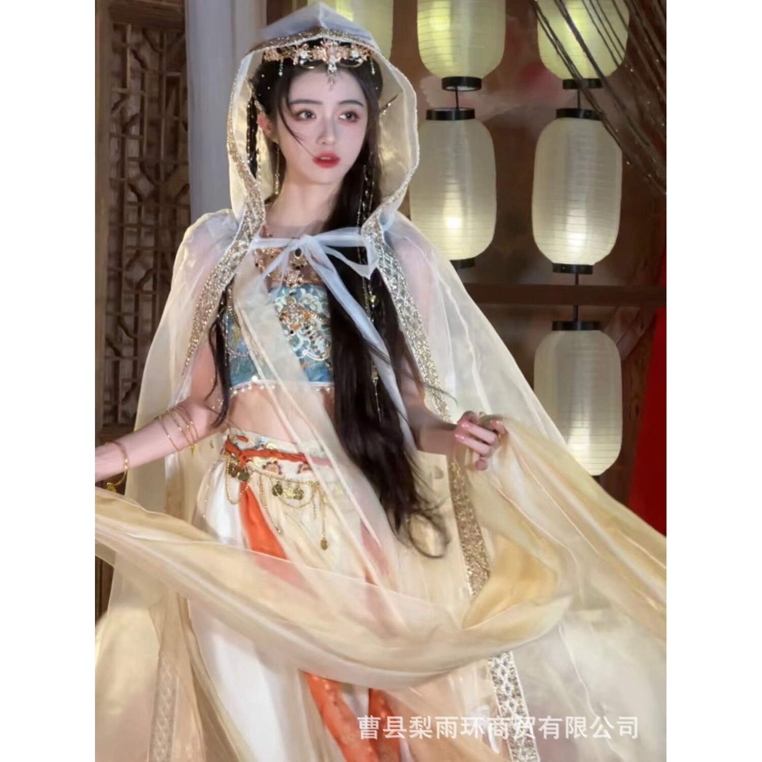 2026新款汉服女瑶异域风古装敦煌飞天公主西域风情表演舞蹈服饰套