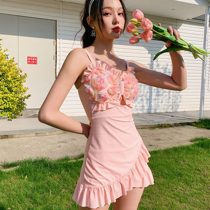 2026新款泳衣女连体性感聚拢显瘦遮肚保守裙式泡温泉爆款泳衣高品
