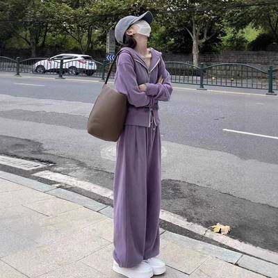 减龄多巴胺秋季新款运动套装女宽松显瘦卫衣韩系时尚休闲两件套潮